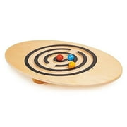 Mentari Toys - Wobble Board - Wooden Balancing Training Board - Gross Motor Skill and Physical Strength Development Toy - Age 3+