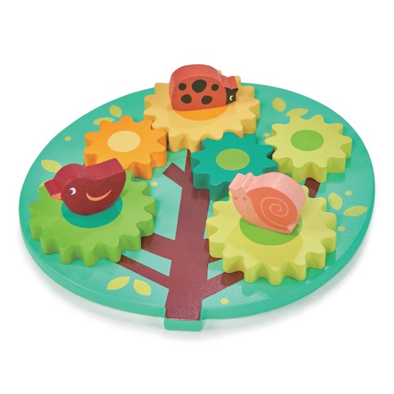 Mentari Wooden Tree Spinning Gears Interactive Education Sensory Toys for Age 18M+