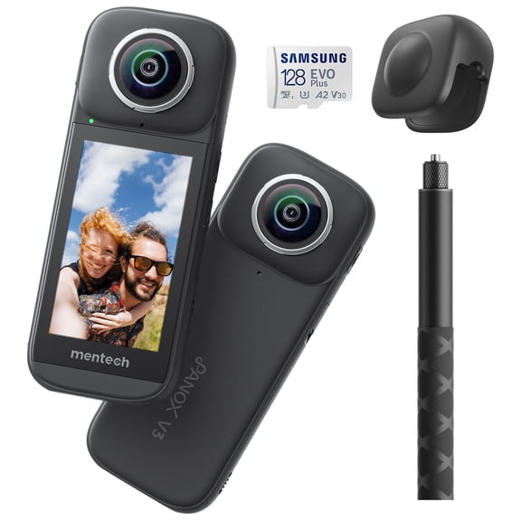 Mentech PANOX V3 360 Action Camera Bundle Capture Life in 12K Clarity