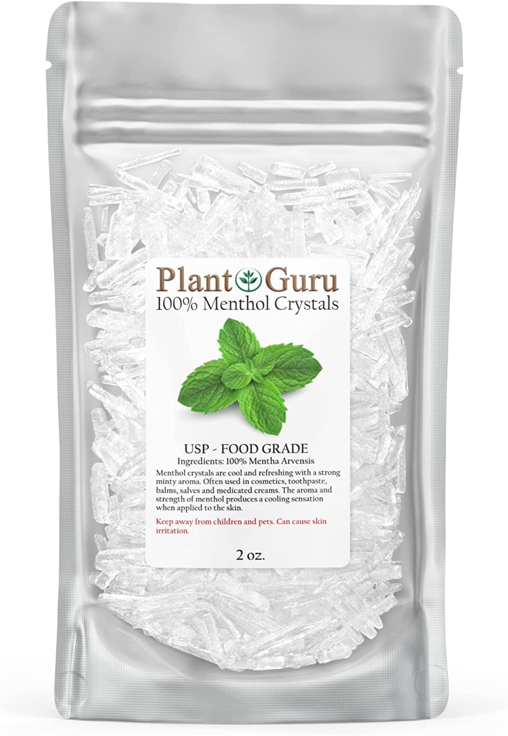 Menthol Crystals 2 oz. Mentha Arvensis 100 Pure Natural Organic USP