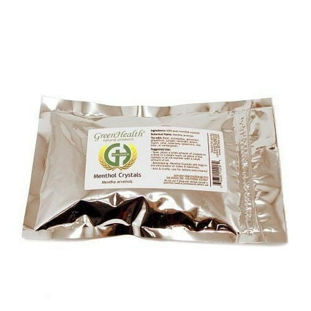 Menthol Crystals - 8 oz in Aluminum Bag - 100% Pure by GreenHealth