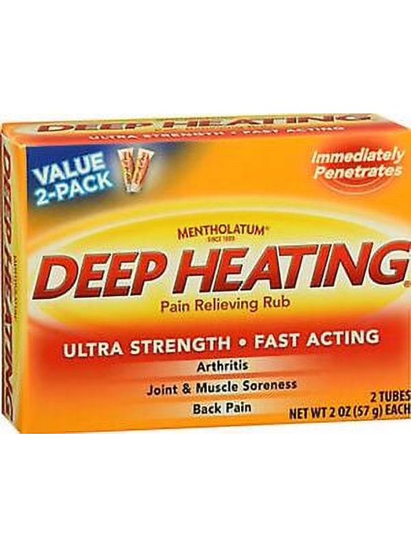 Mentholatum Deep Heating Pain Rub 2oz TWIN PACK ****