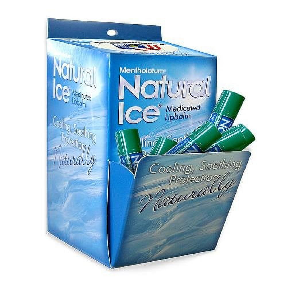 Mentholatum Natural Ice Lip Balm Original SPF 15, 1 Each (Packs of 48)