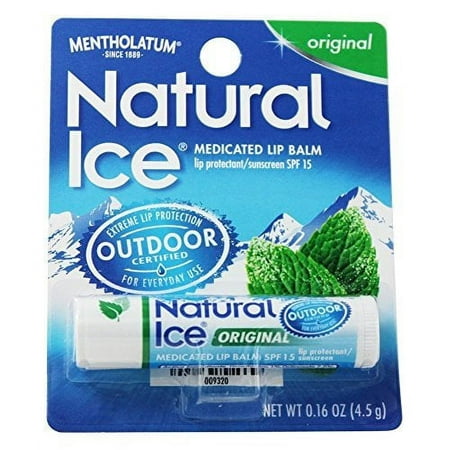 Mentholatum Natural Ice Lip Balm Original SPF 15 (Pack of 16)
