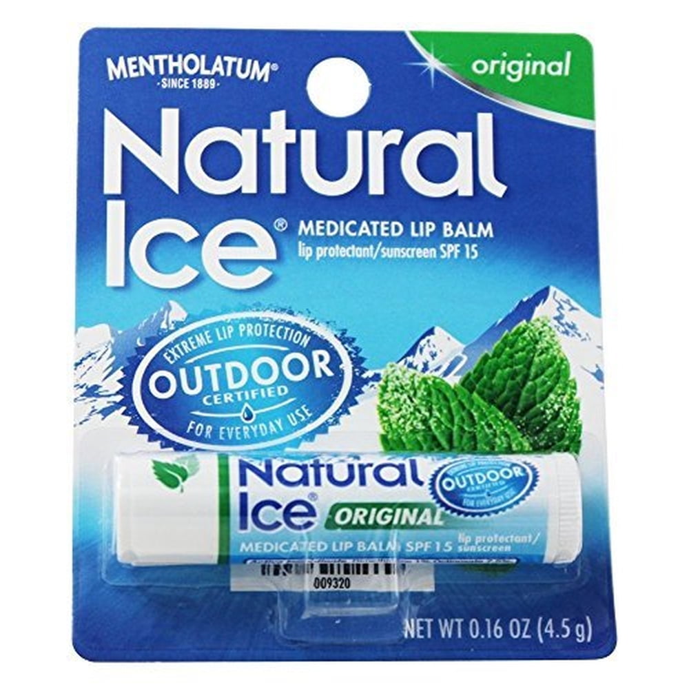 Mentholatum Natural Ice Lip Balm Original SPF 15 (Pack of 48)