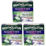 Mentholatum Nighttime Maximum Strength Vaporizing Rub - 1.76 Oz, 3 Pack