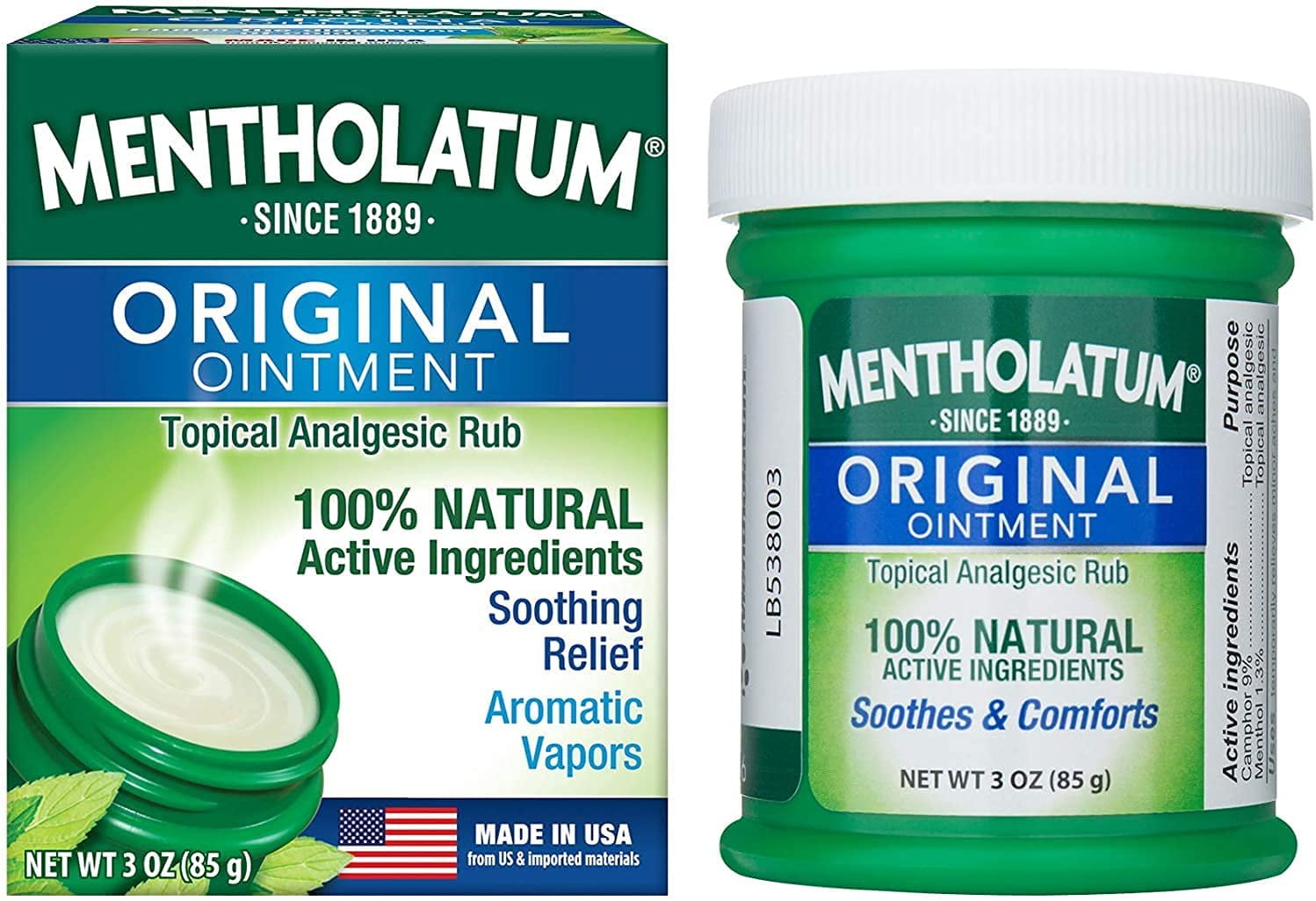 Mentholatum Original Chest Rub Ointment , White, 3 Ounce (Pack of 1