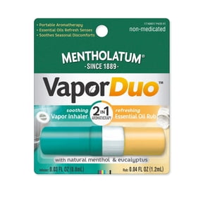 Mentholatum VaporDuo 2-in-1 Vapor Inhaler & Essential Oil Rub Aromatherapy