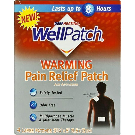 Mentholatum WellPatch DeepHeating Pain Relief Patch, 4 ea