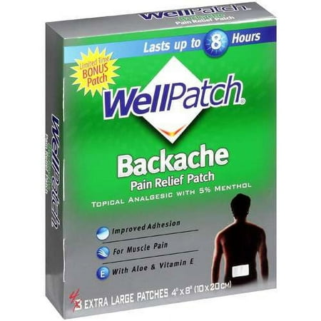 Mentholatum WellPatch Pain Relief Patch, 4 ea