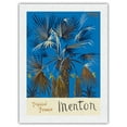 thumbnail image 1 of Menton - Tropical France - Palm Tree - Vintage Travel Poster by Graham Sutherland c.1964 - Japanese Unryu Rice Paper Art Print 24 x 32 in, 1 of 4
