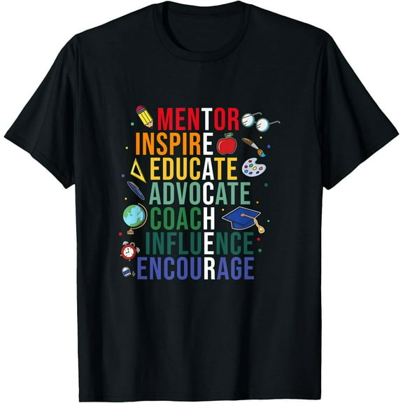 Mentor Inspire Educate Inspired Teacher Life Back To School T-Shirt