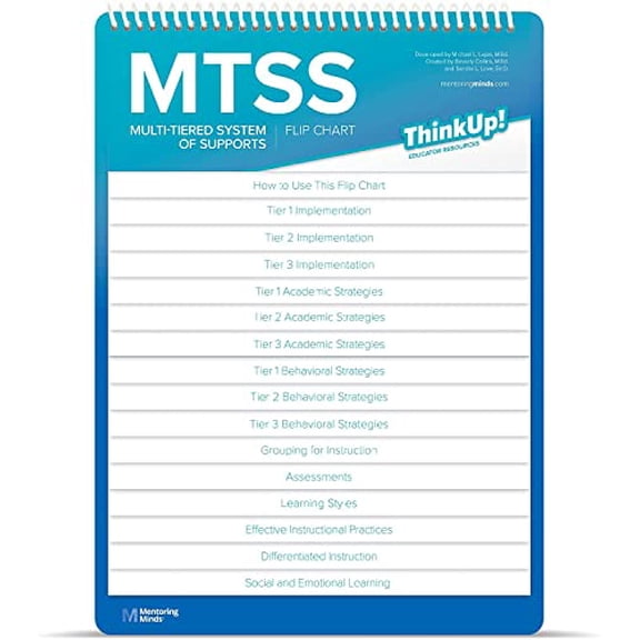 Mentoring Minds Multi-Tiered Systems of Supports (MTSS) Flip Chart, 9781627632591, 162763259X, Paperback,