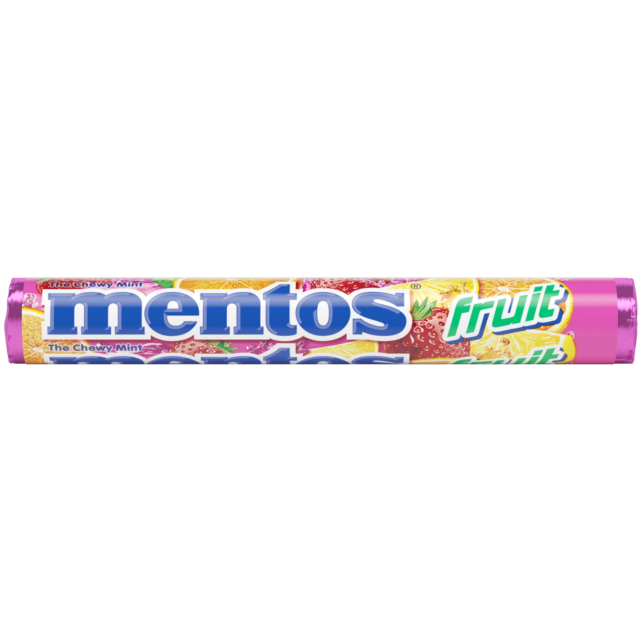 Mentos Assorted Fruit Chewy Mint Candy Roll, 1.32 oz