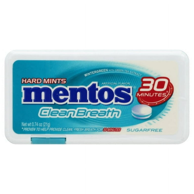 Mentos Clean Breath Hard Mints 0.74 OZ, Wintergreen - Walmart.com