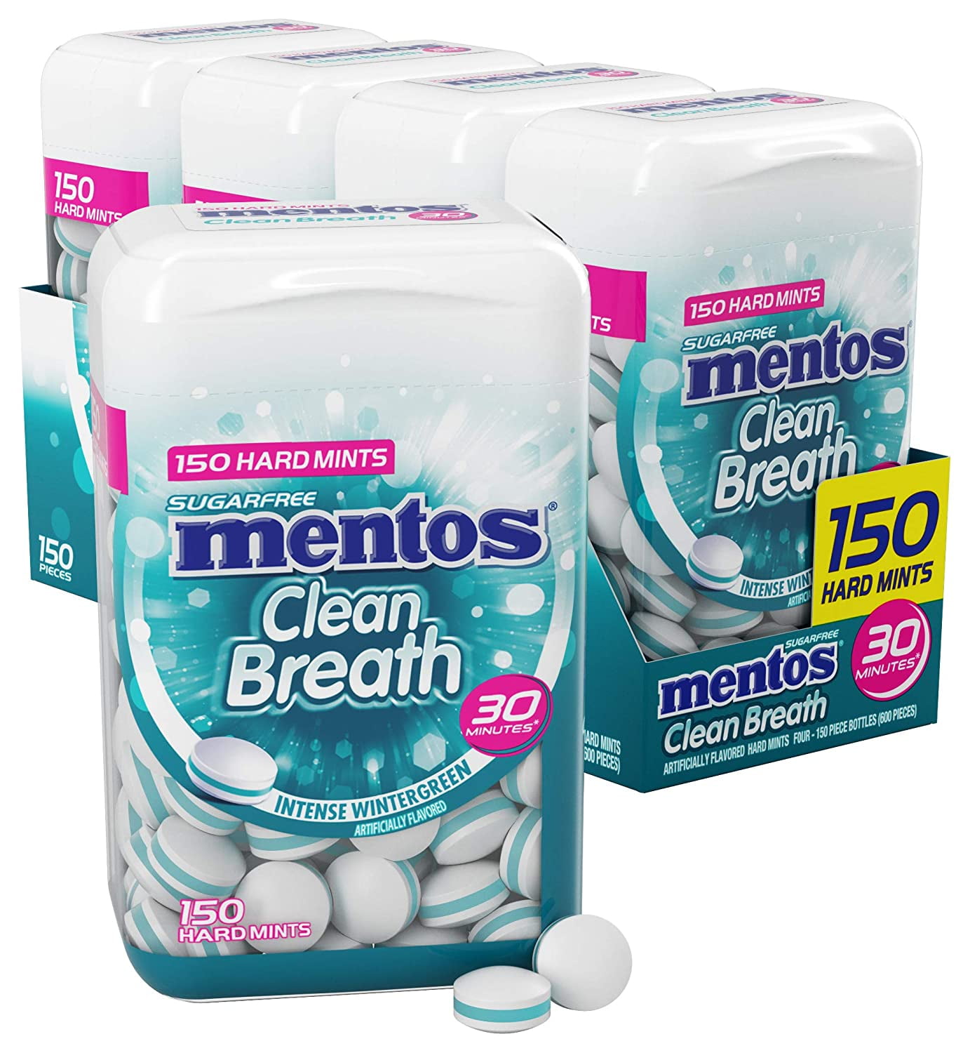 Mentos Sugar-Free Fresh Breath Hard Mint, Intense Wintergreen
