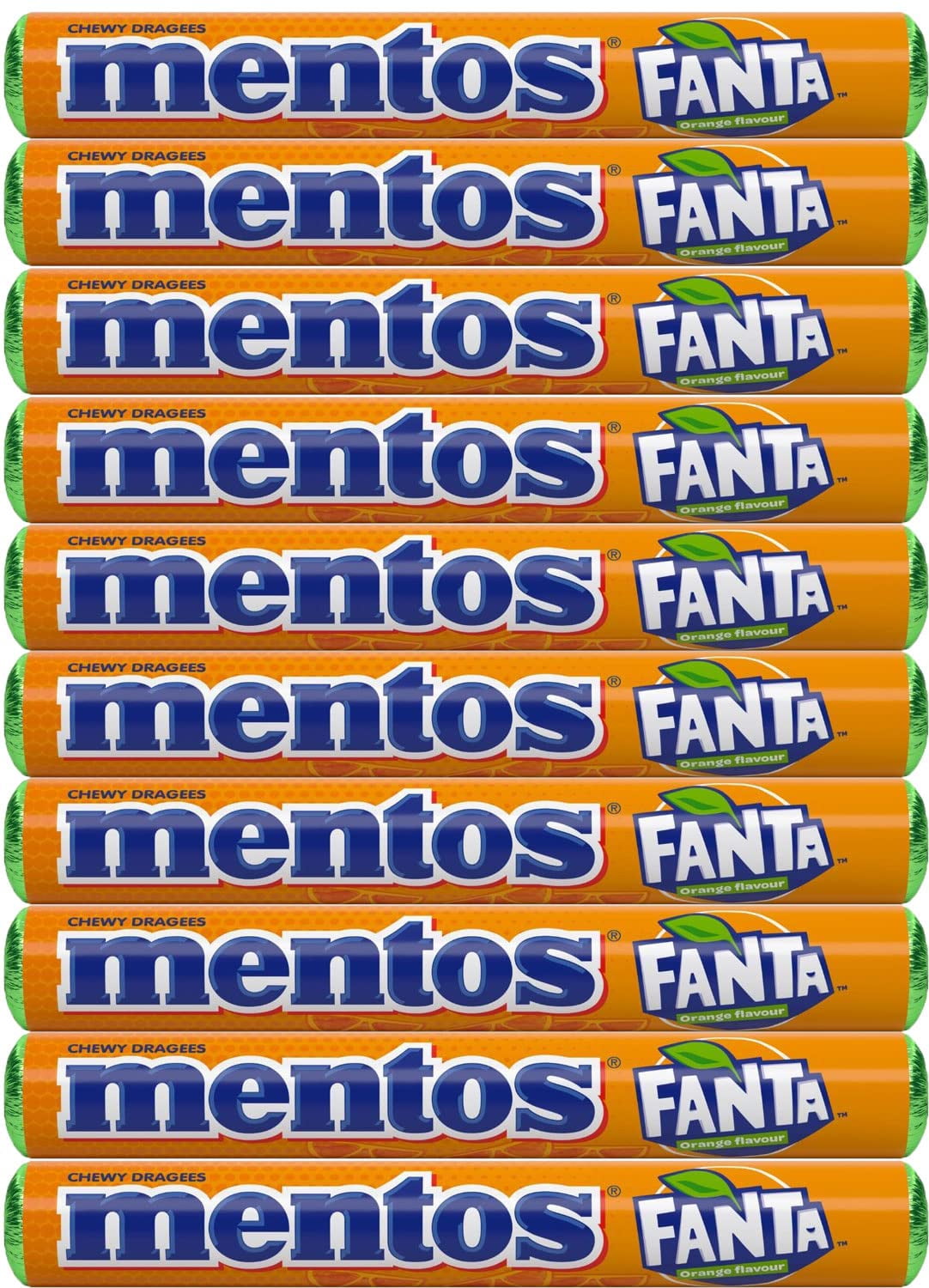 Mentos Fanta Orange Flavored Candy 10 X 37.5G