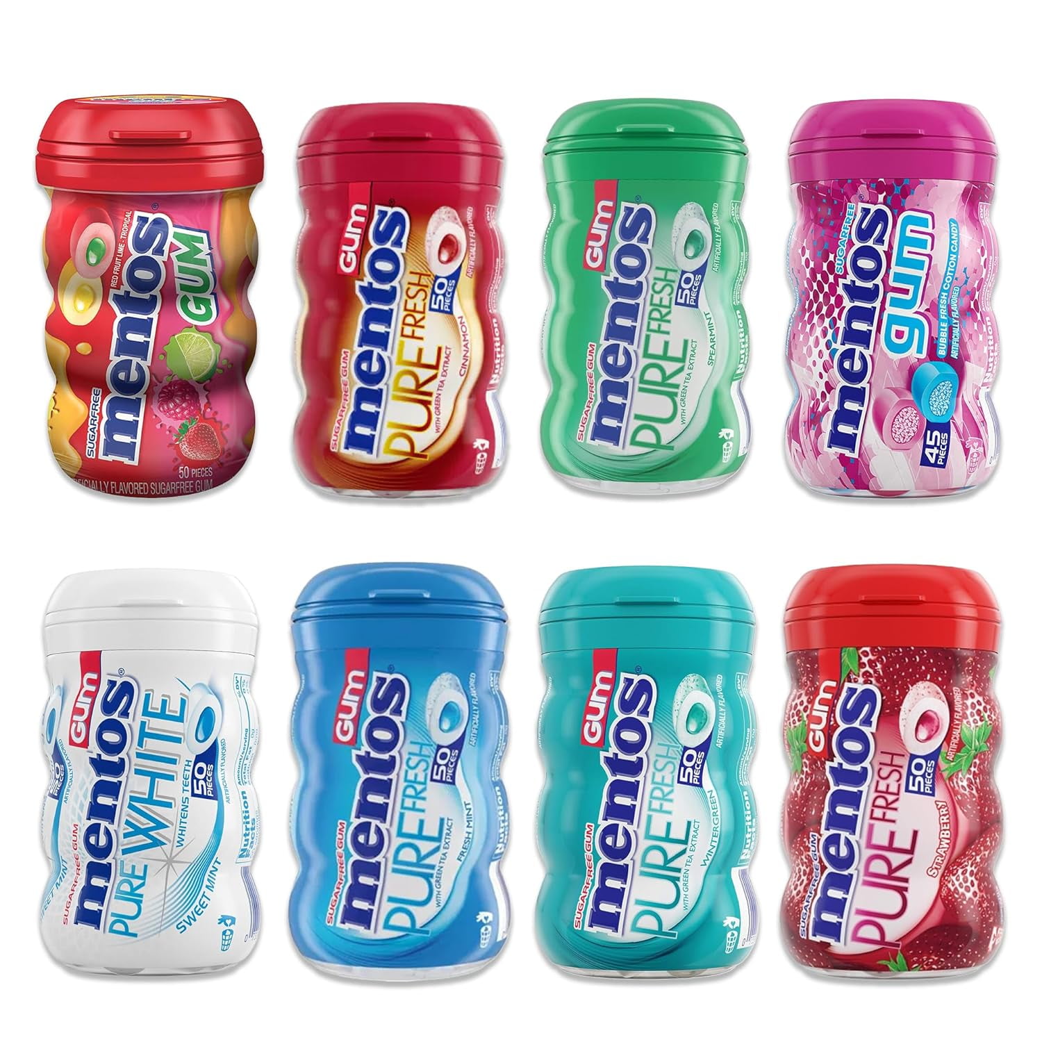 Mentos Gum Variety 8 Pack Sugar Free Gum Mint Gum Mentos Mints Mentos Gum Variety 8 Pack Sugar Free Gum Mint Gum Mentos Mints