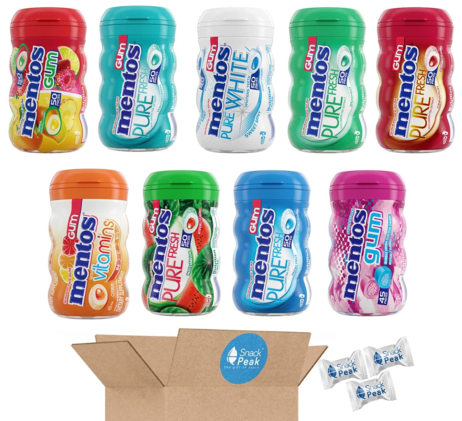 Mentos Gum Variety Gift Box Citrus (with vitamins), Mixed Fruit
