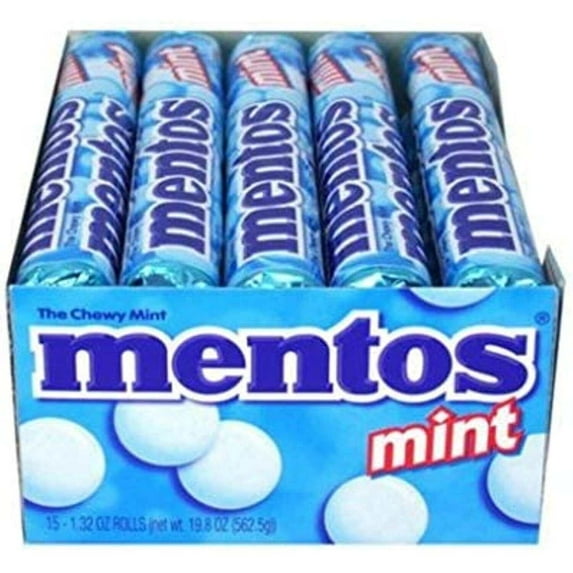 Mentos Mint (1.32 Oz. Roll, 15 Ct.) (Pack Of 2)