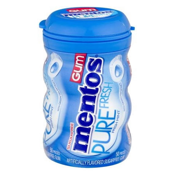 Mentos, Pure Fresh, Gum, Sugar Free, Fresh Mint (Pack of 36)
