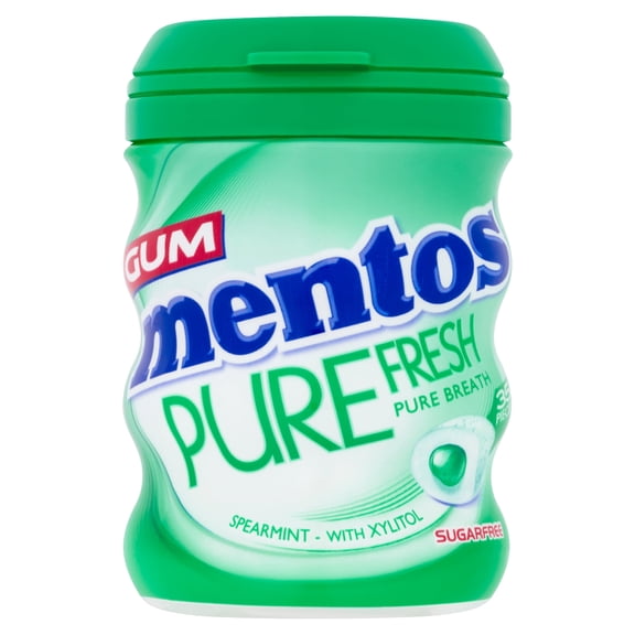 Mentos Pure Fresh Spearmint Gum 35 Pieces 70G, Imported from Britain