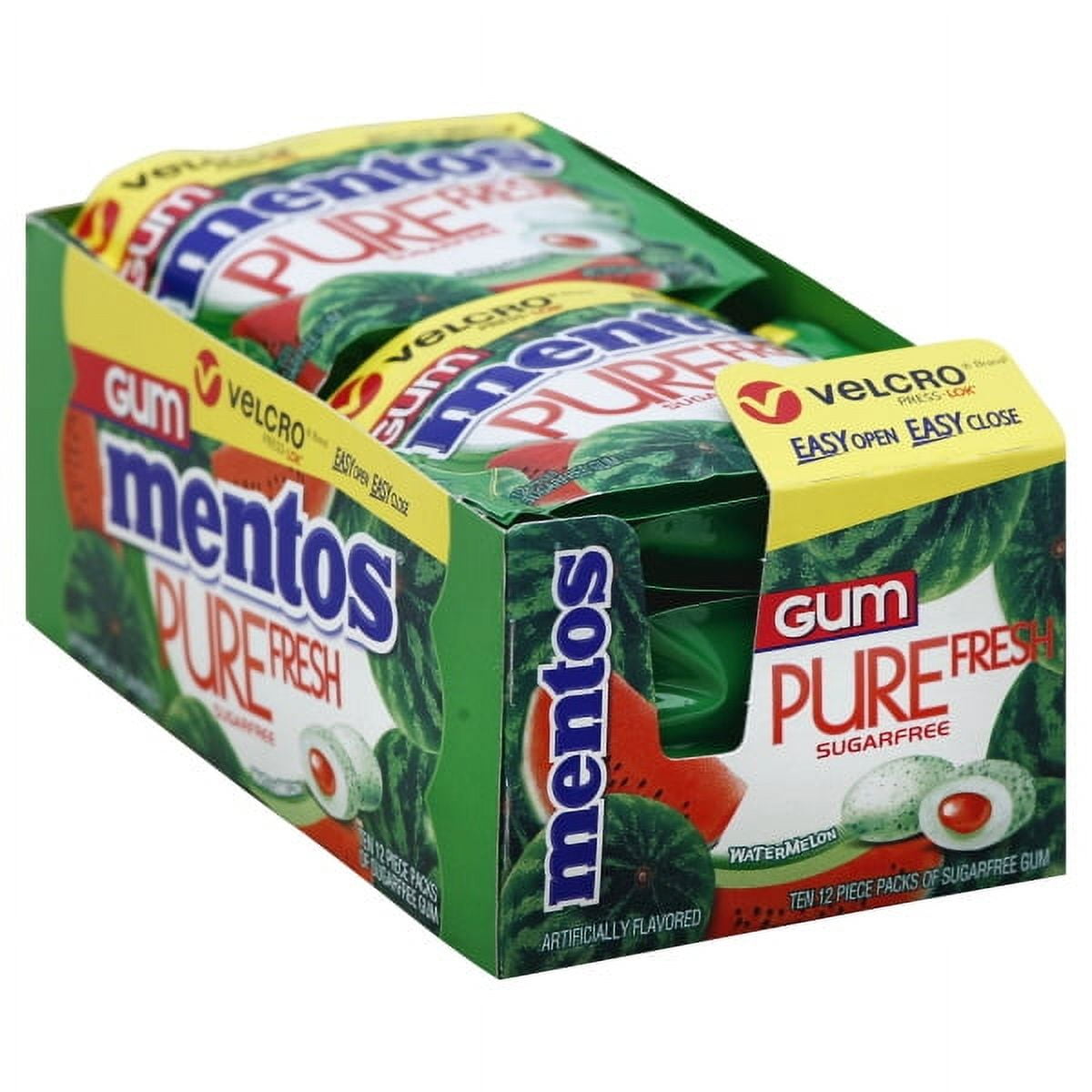 Mentos Pure Fresh Sugar-Free Chewing Gum with Xylitol, Watermelon, 50 Piece  Bottle