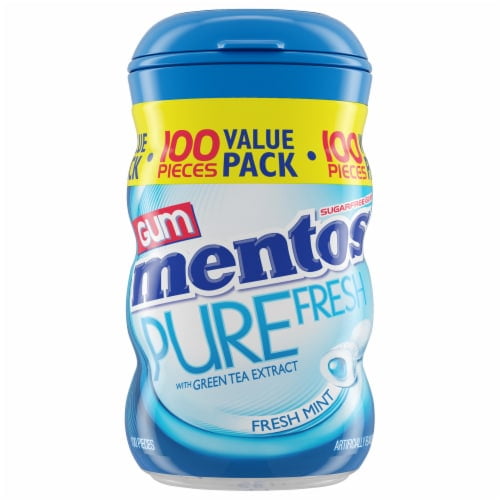 Mentos Pure Fresh Sugar Free Fresh Mint Flavor Chewing Gum - 100 pc