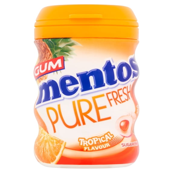 Mentos Pure Fresh Tropical Gum 35 Pieces 70G, Imported from Britain
