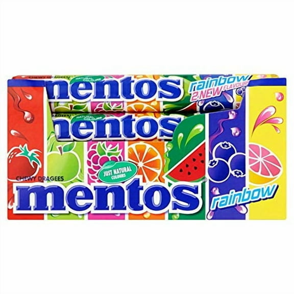 Mentos Rainbow Display mit 40 Rollen, 1er Pack (1 x 1.5 kg)
