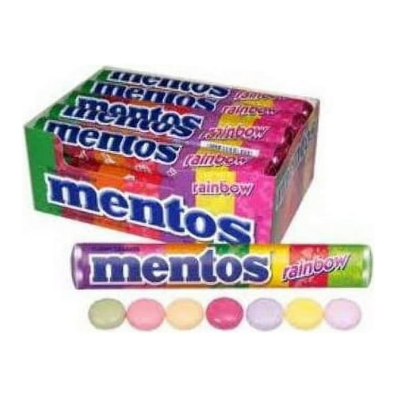 Mentos Rainbow Fresh Candies Roll, Chewy Fruit - 1Pack, 15 Rolls