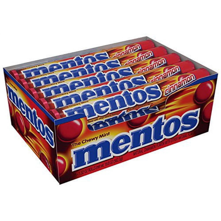 Mentos Chewy Mint Candy Roll, Cinnamon, Halloween Candy, Bulk