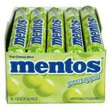 Mentos Rolls, Green Apple, 1.32 Ounce (Pack of 15)