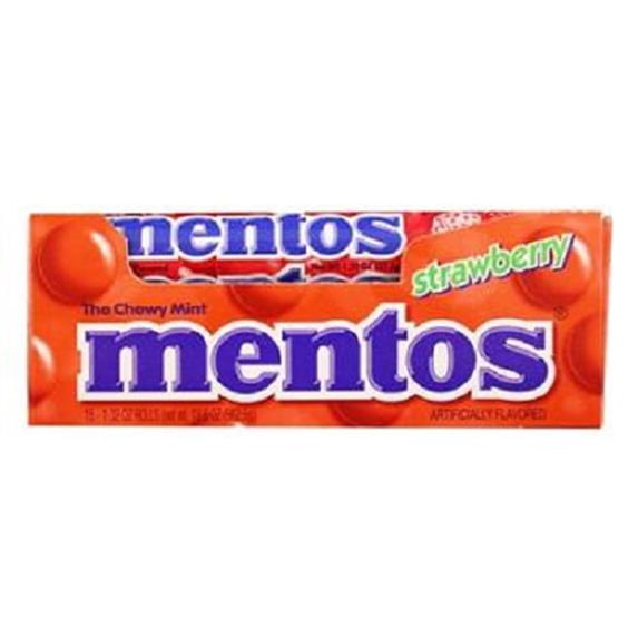 Mentos Rolls, Strawberry, 1.32 Ounce (Pack of 15)