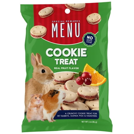 Menu Cookies with Cranberries Rabbit, Guinea Pig, & Hamster Treats, 3 Oz