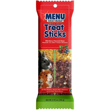 Menu Crunch Sticks Chewable Treat for Rabbit, Guinea Pigs, Hamsters - Supports Healthy Teeth