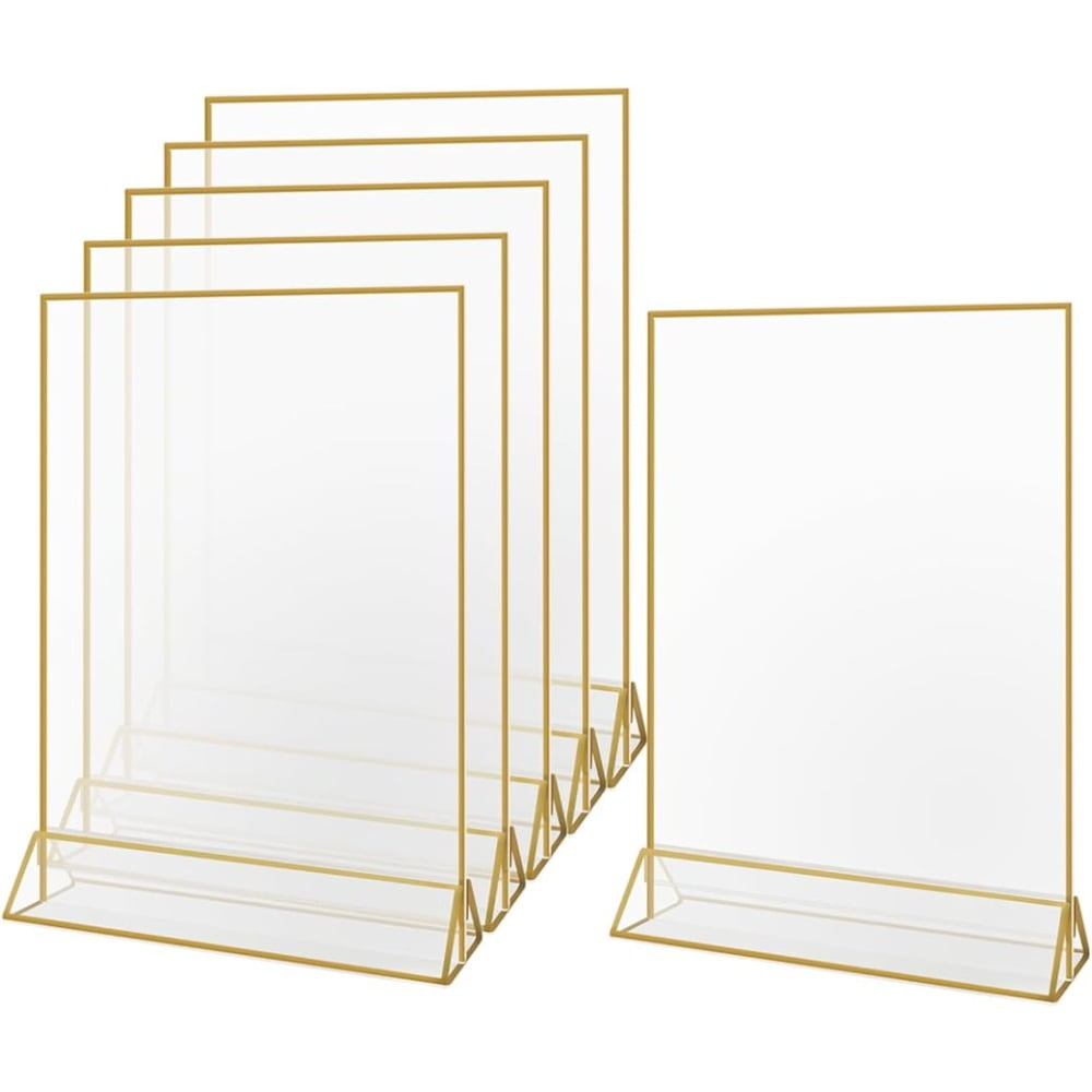 TWING 6-Pack 8.5x11 Picture Frames With Mat For 6x8 Photos - Black Composite Wood Frames For Certificates & Diplomas