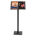 thumbnail image 1 of Menu Stand Floor Poster Stand Foyer Pedestal Sign Holder Business Menu Display Silver/Black, 1 of 17