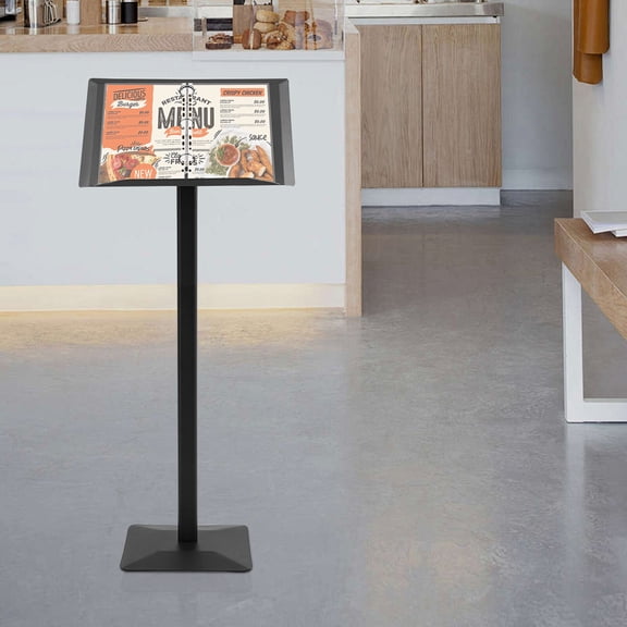 Menu Stand with Binder, Menu Stand, Freestanding Menu Stand For Placing Menus, Beverage Lists, Brochures, Advertisements