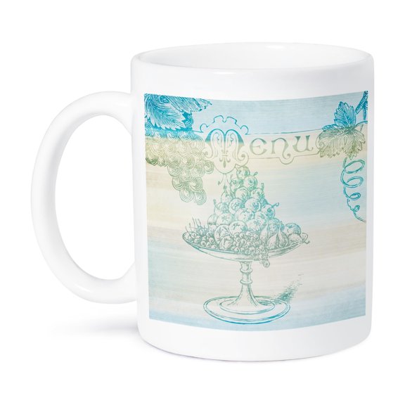 3dRose, Menu vintage with Fruit, 11oz Mug