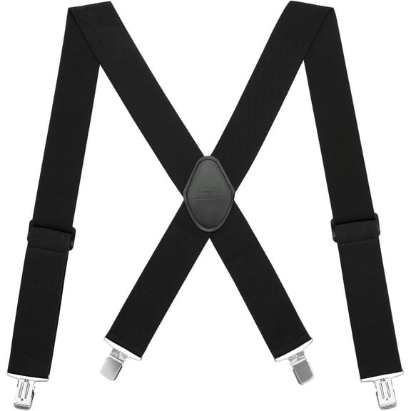 Menu2019s 2u201d Wide X-Back Adjustable Elastic Suspenders with Heavy Duty Metal Clips