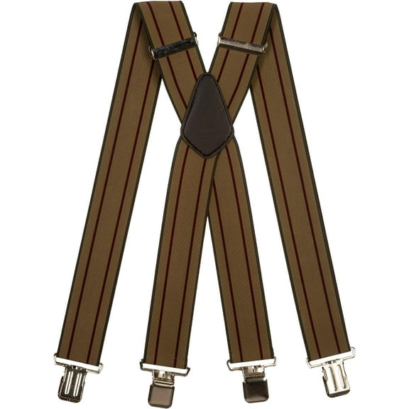 Menu2019s Braces/Suspenders with Heavy Duty X-Shape Design and Extra Wide Straps - 5cm