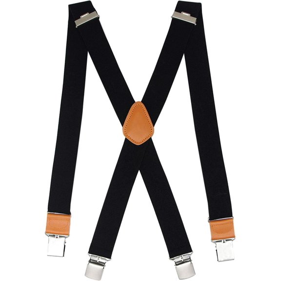 Menu2019s Heavy Duty X- Back Suspenders-Adjustable Size, Long & Elastic Braces
