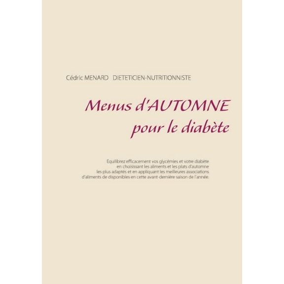 Menus d'automne pour le diabte, (Paperback)