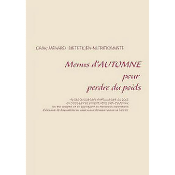 Menus d'automne pour perdre du poids (Paperback)