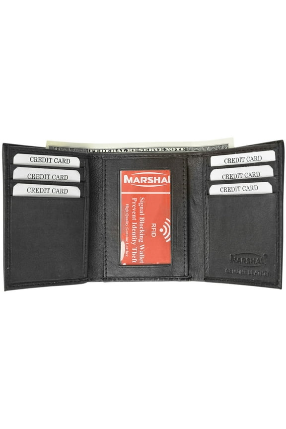 Menwallets Male Trifold Wallets, Black