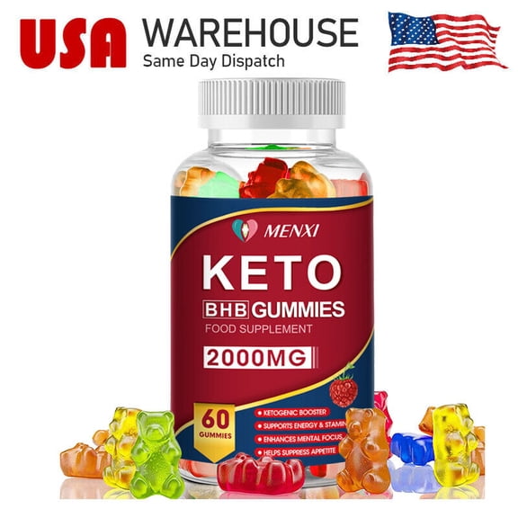 Menxi Keto BHB Gummies 2000mg for Weight Loss 60 Gummies