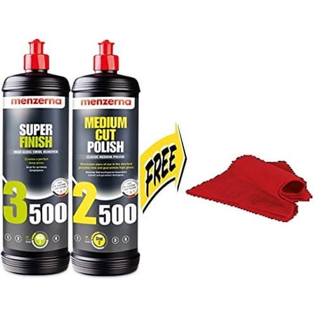 Menzerna Super Finish 3500 compounds Bundle Free Microfiber Towel (Menzerna 3500 and 2500 Compound Bundle)