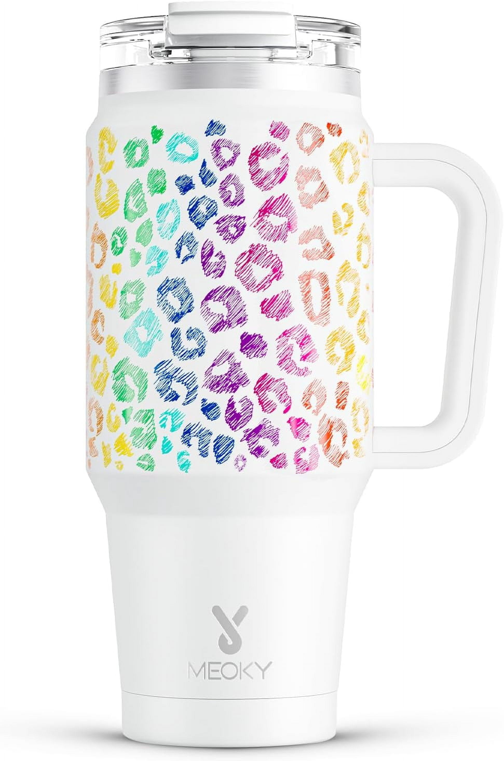 Meoky 24 Oz Tumbler With Handle And Straw – Insulated Stainless Steel Travel Mug, Leak-Proof, Keeps Cold 24 Hours - View #4