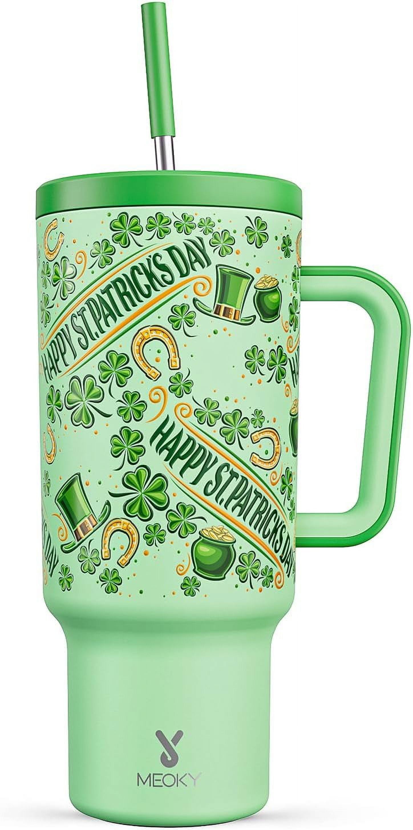 Meoky 40 oz Tumbler with Handle and Straw, Tumbler with Lid and Straw